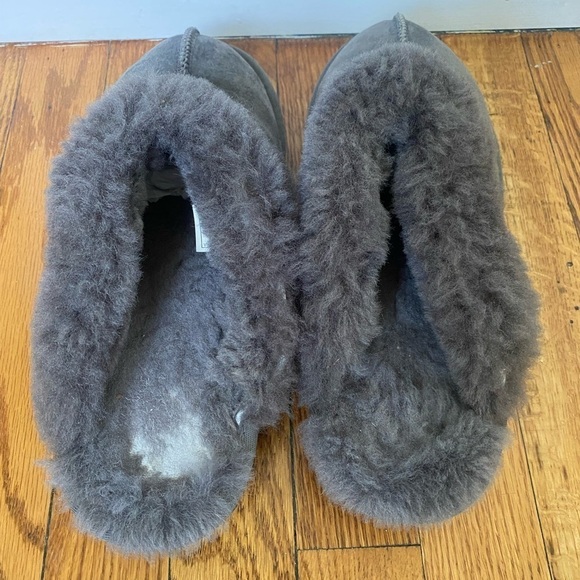 UGG Coquette Shearling Slippers Gray Size 9 - Picture 4 of 7